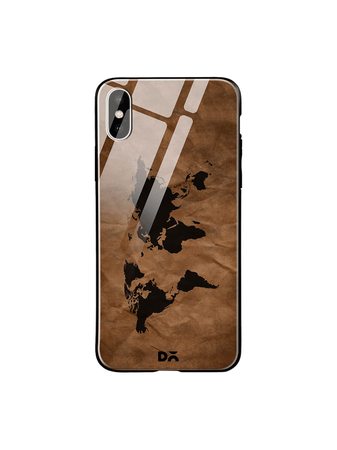 

DailyObjects Brown iPhone XS Max Glass Case Cover