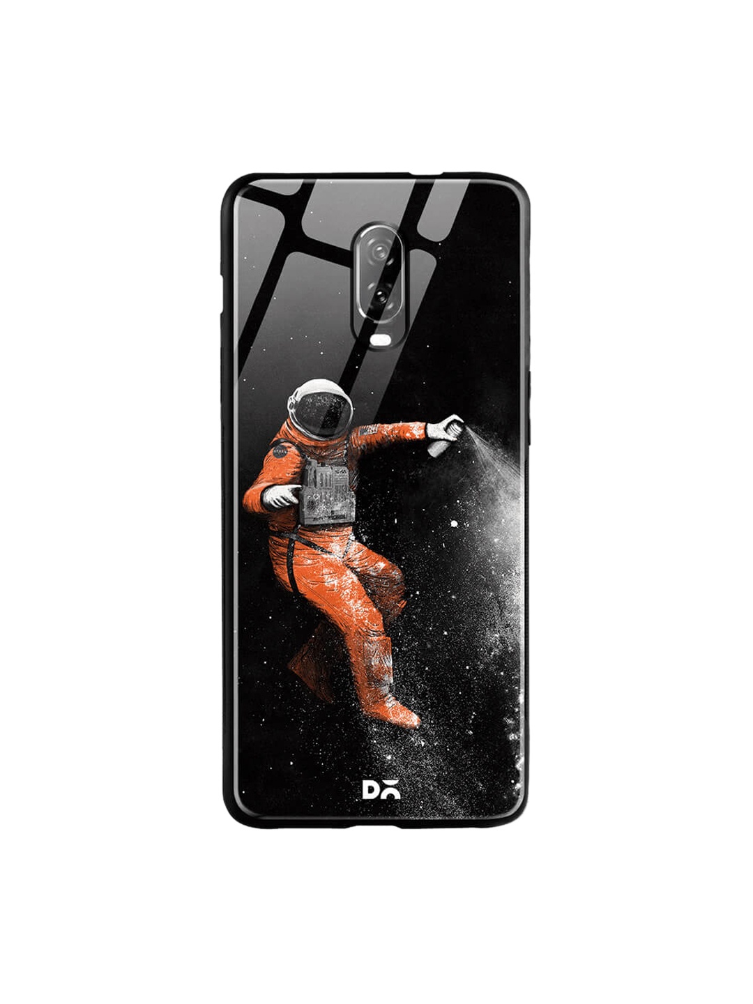 

DailyObjects Black OnePlus 6T Printed Glass Case Cover