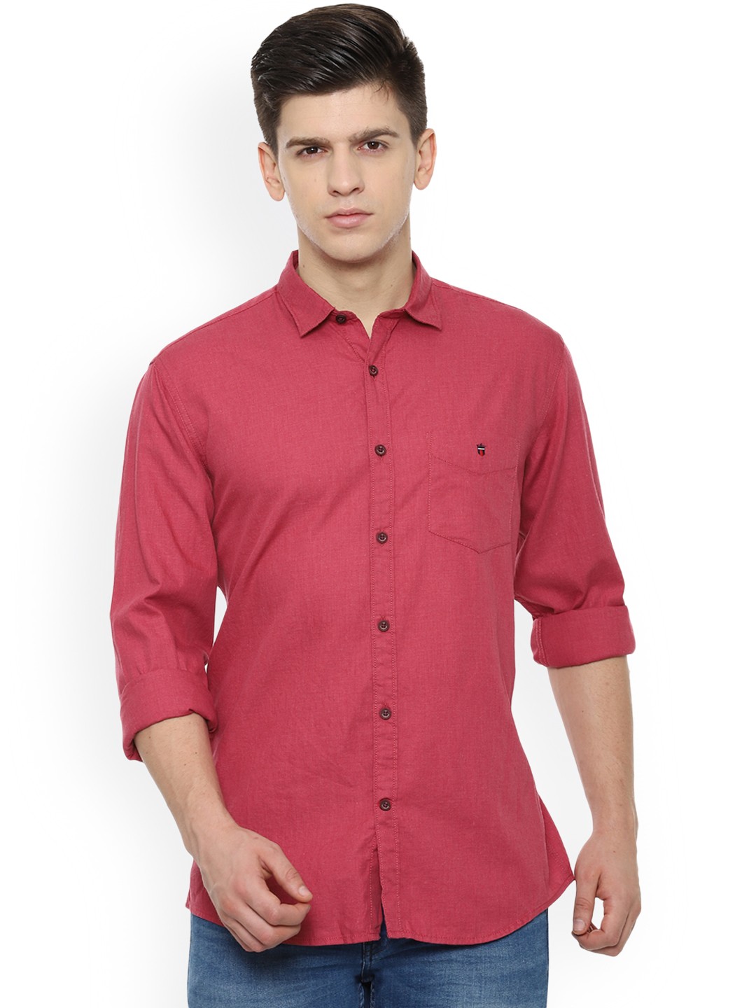 

Louis Philippe Sport Men Pink Slim Fit Solid Casual Shirt