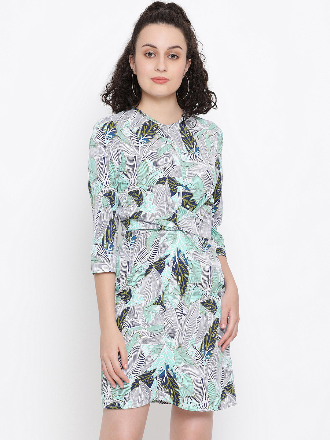 

Oxolloxo Women Blue & Green Sheath Dress