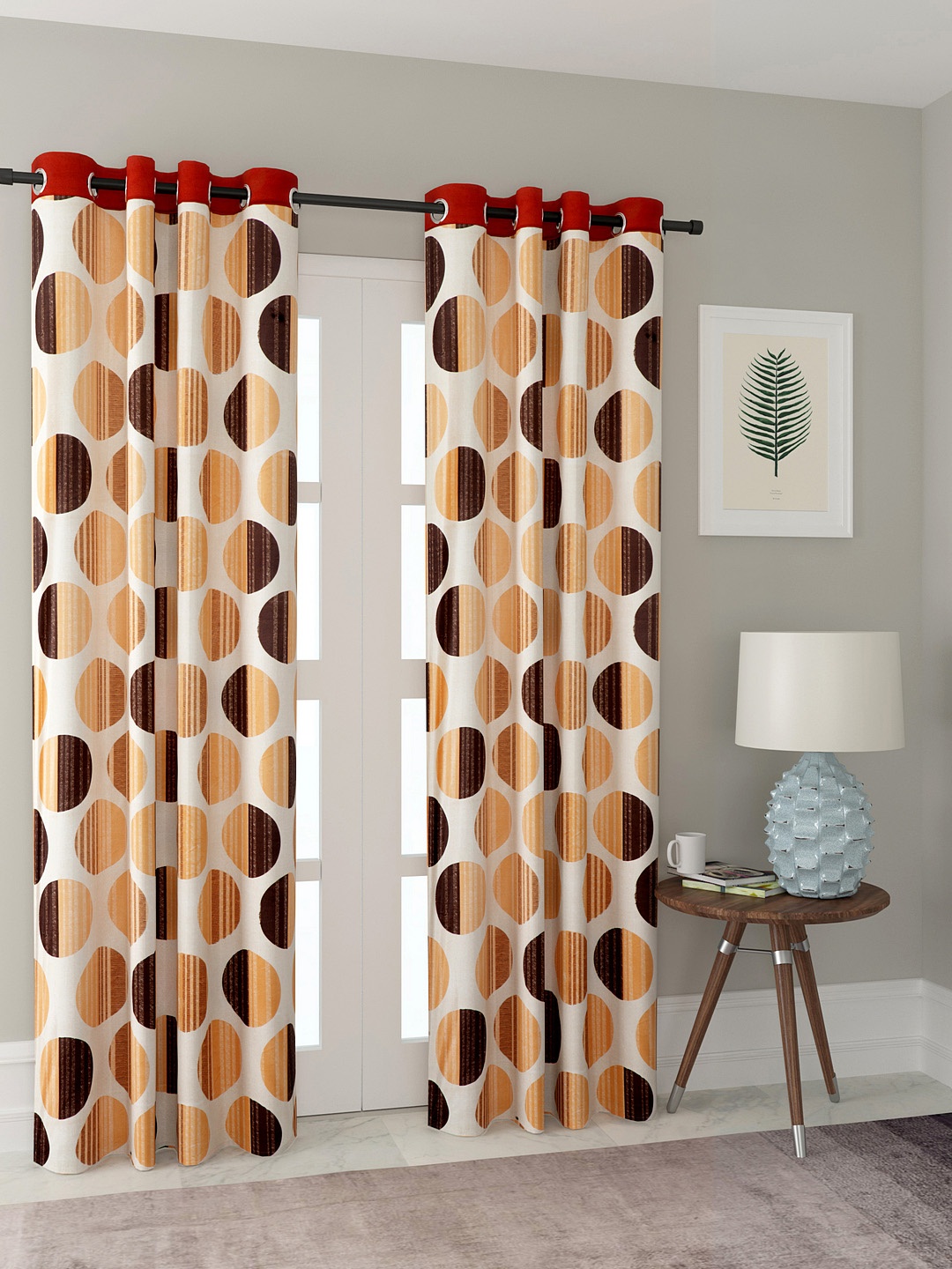 

Cortina Set of 2 Long Door Curtains, Orange