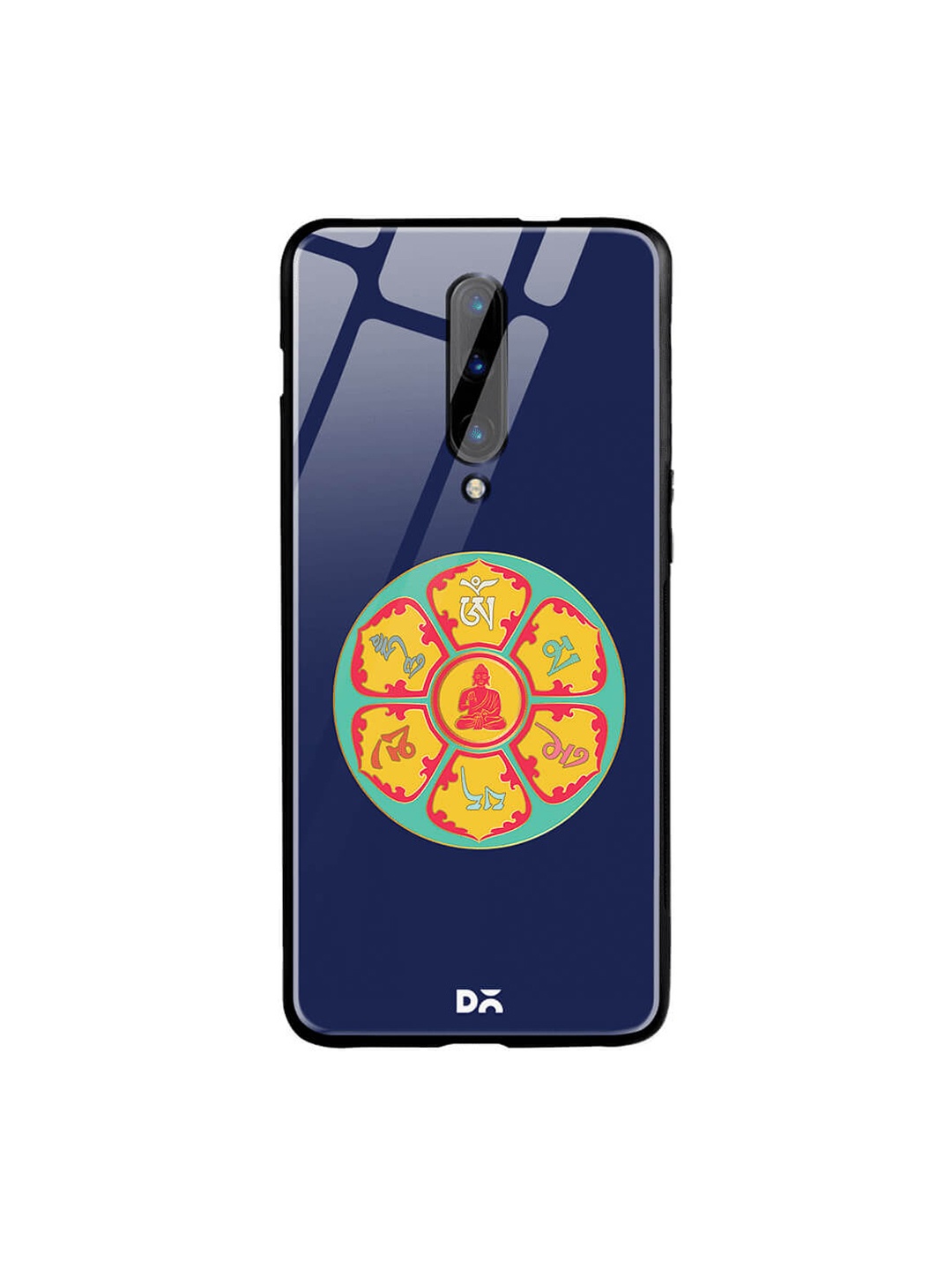 DailyObjects Navy Blue OnePlus 7 Pro Printed Glass Case Cover