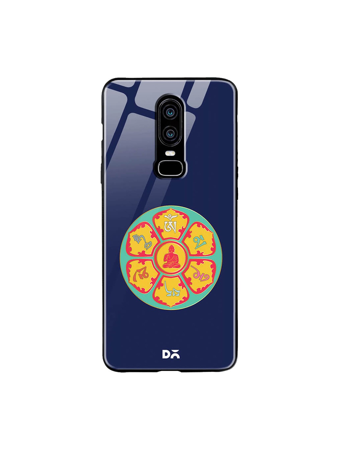 

DailyObjects Navy Blue OnePlus 6 Printed Glass Case Cover