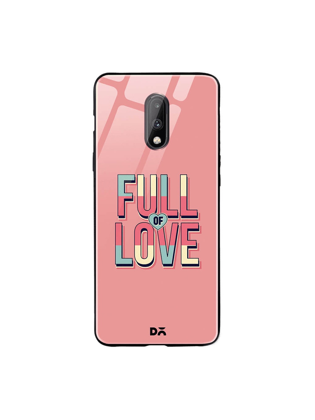 

DailyObjects Pink OnePlus 7 Printed Glass Case Cover