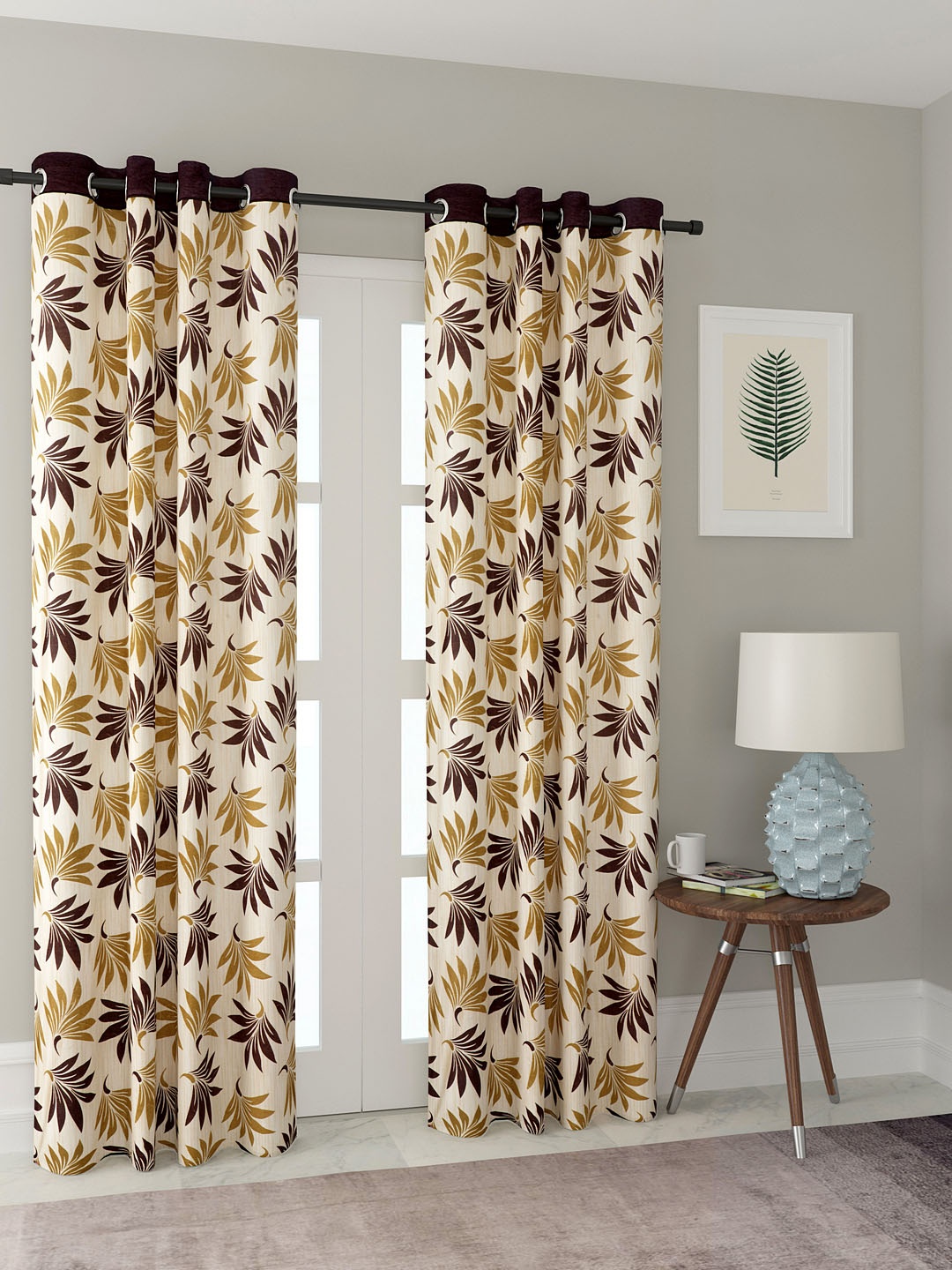 

Cortina Set of 2 Brown Printed Door Curtains