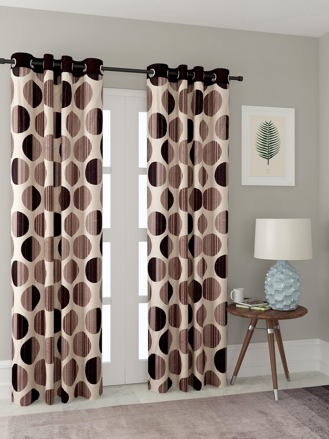 

Cortina Set of 2 Long Door Curtains, Brown