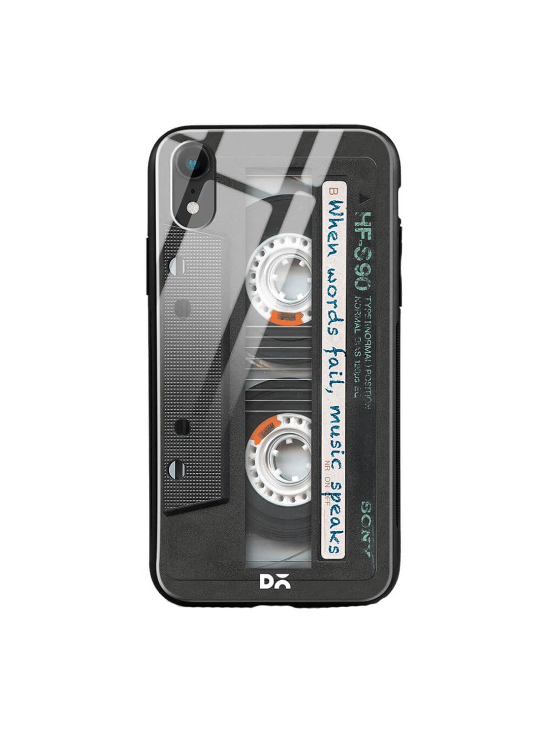 

DailyObjects Black iPhone XR Glass Case Cover