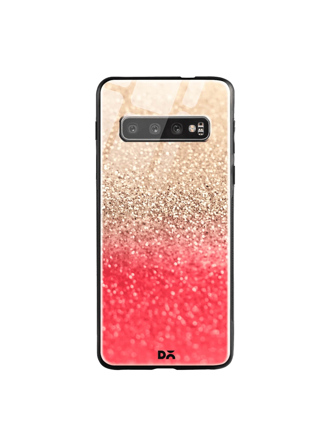 

DailyObjects Coral-Coloured & Gold-Toned Samsung Galaxy S10 Plus Glass Case Cover