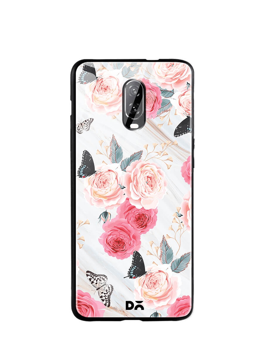 

DailyObjects Grey & Pink OnePlus 6T Glass Case Cover