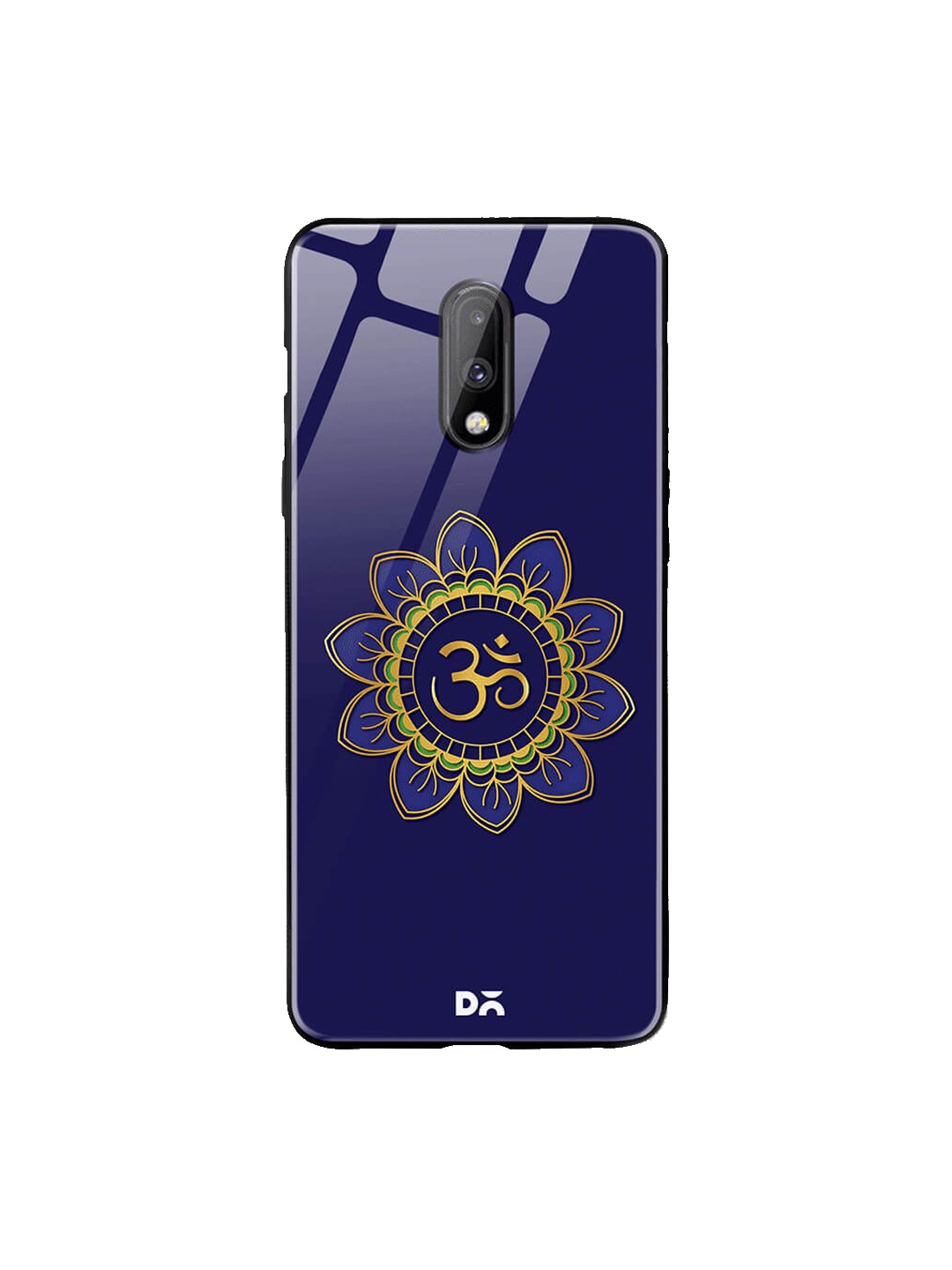 DailyObjects Navy Blue OnePlus 7 Glass Case Cover