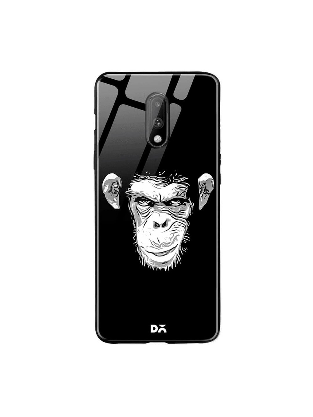 

DailyObjects Black OnePlus 7 Printed Glass Case Cover