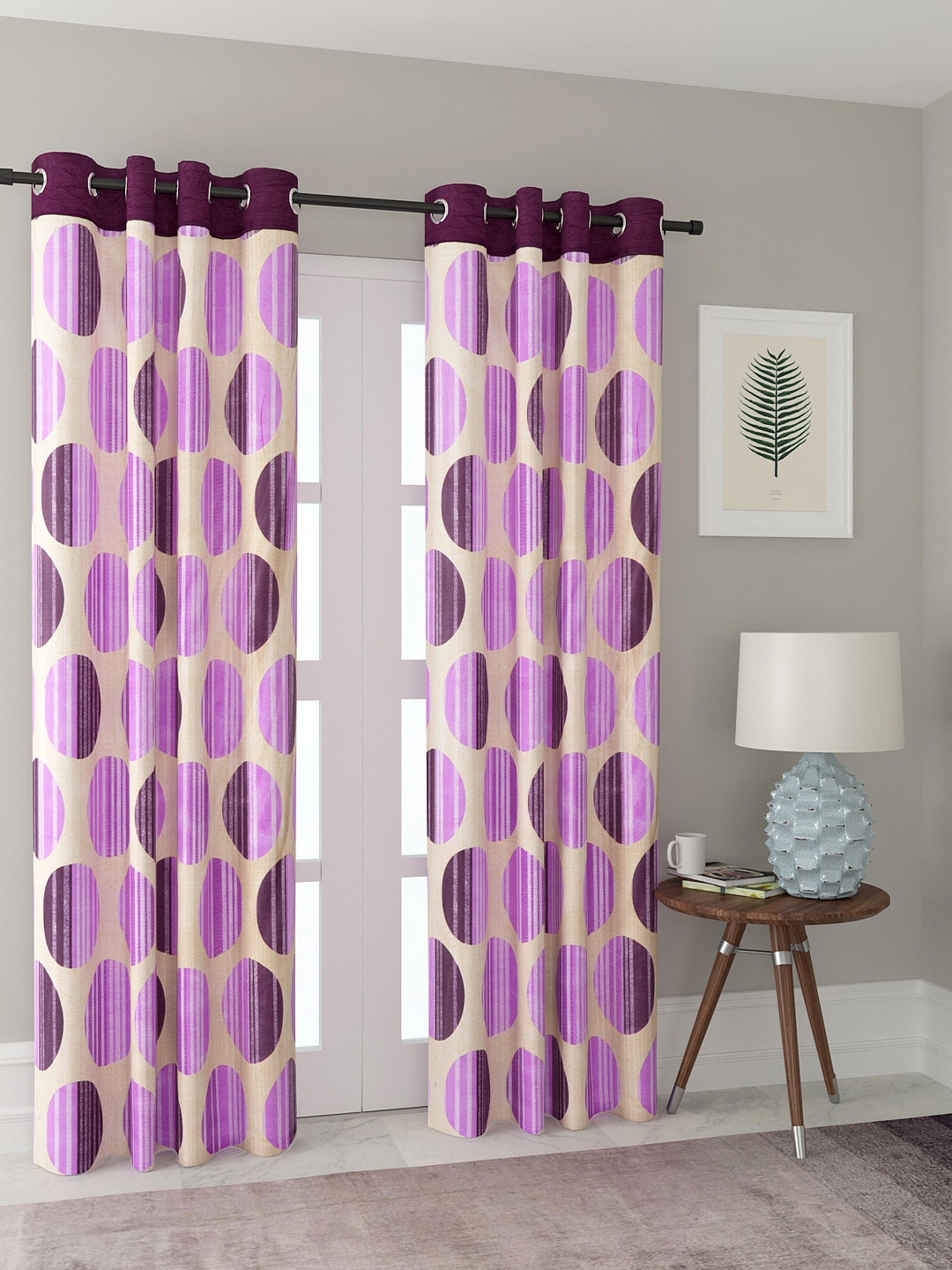 

Cortina Set of 2 Long Door Curtains, Purple
