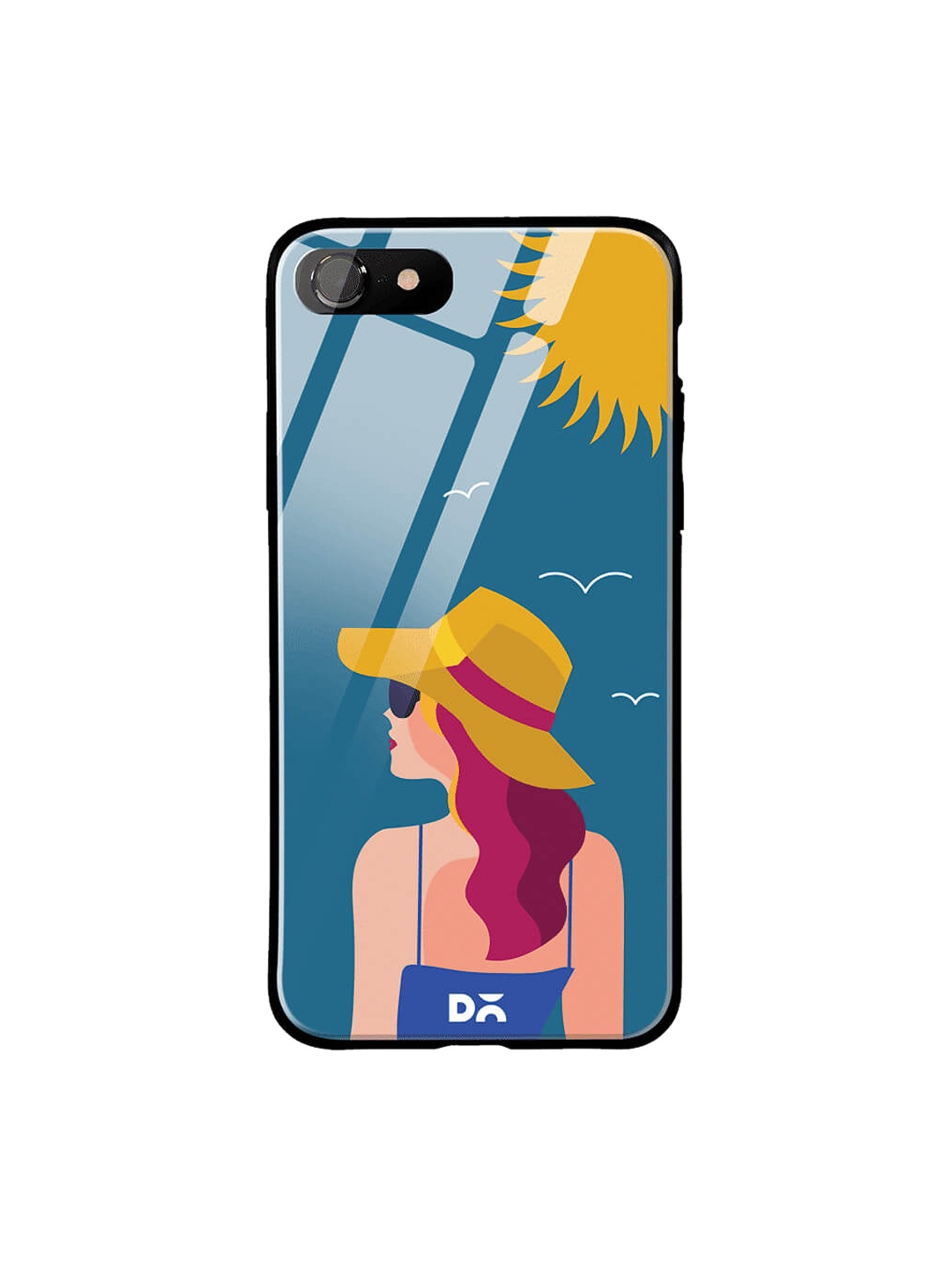 

DailyObjects Blue iPhone 7 Glass Case Cover