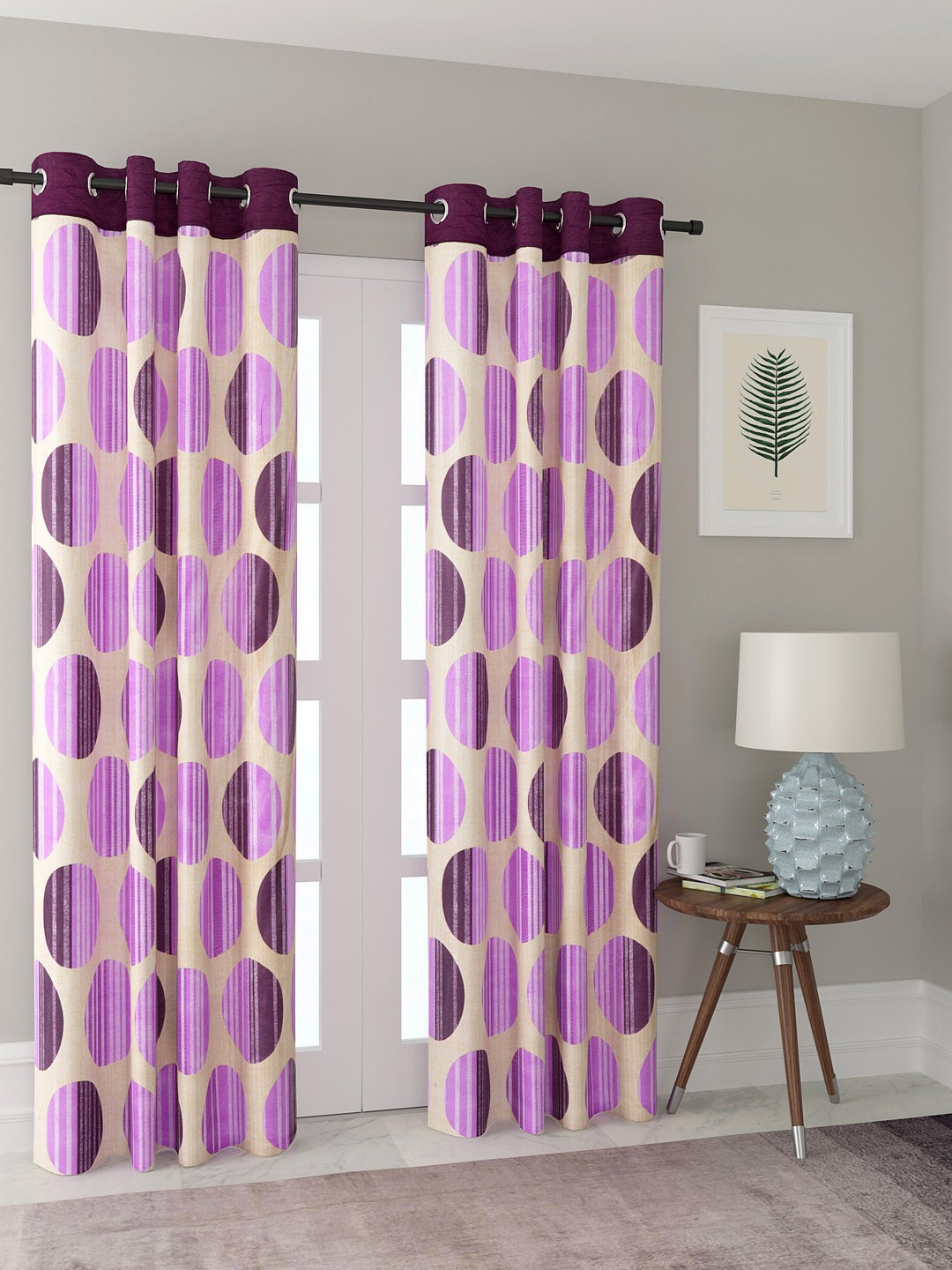 

Cortina Set of 2 Door Curtains, Purple