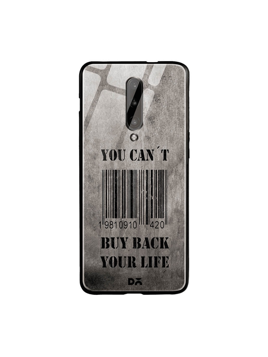 

DailyObjects Black & Grey OnePlus 7 Pro Glass Case Cover