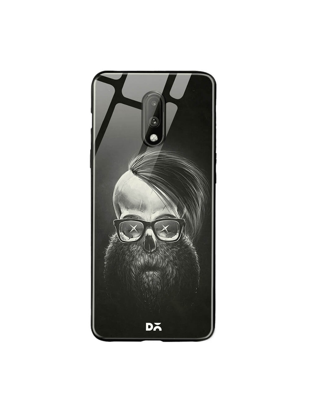 

DailyObjects Black OnePlus 7 Glass Case Cover