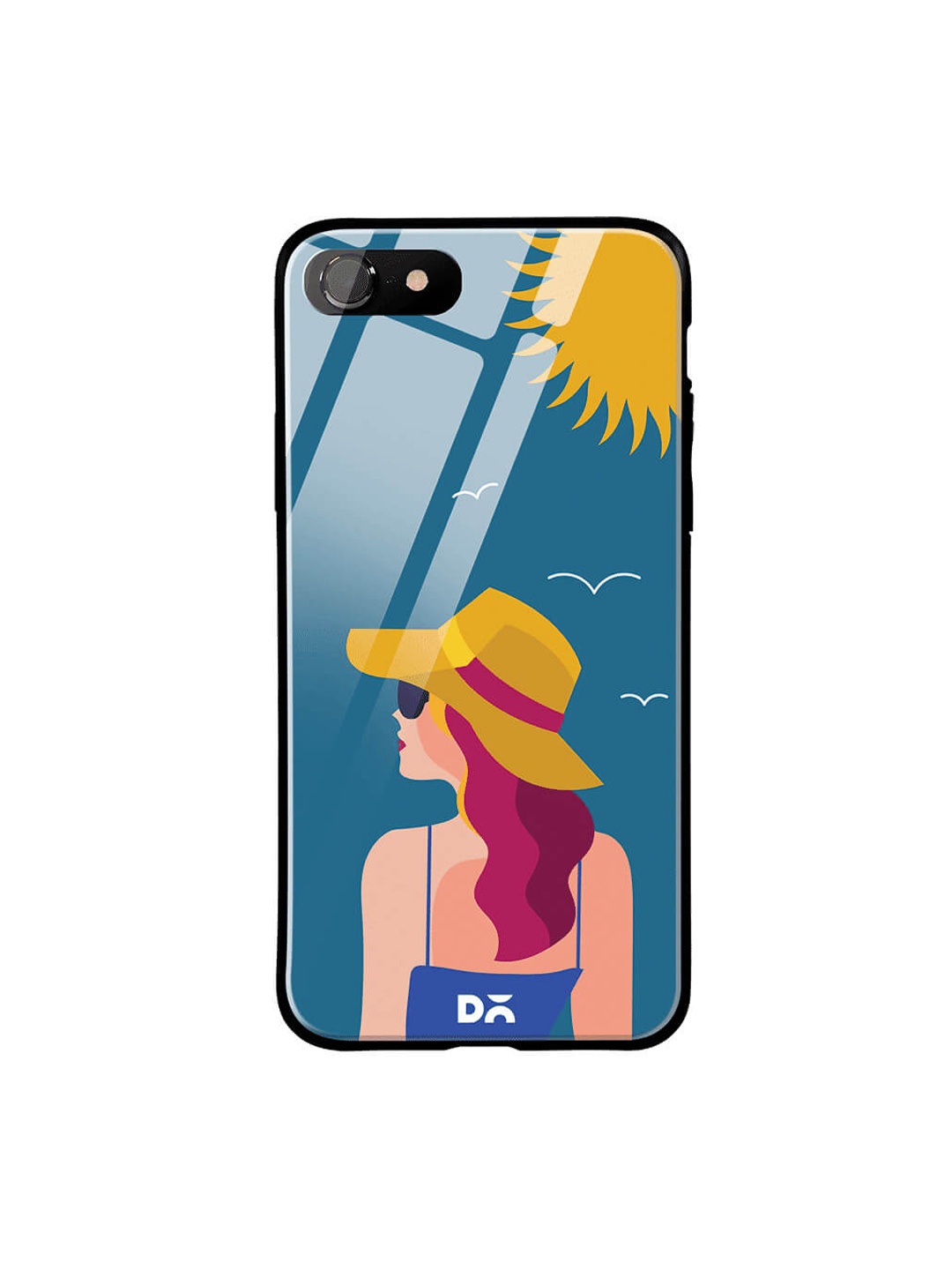 

DailyObjects Blue iPhone 8 Glass Case Cover