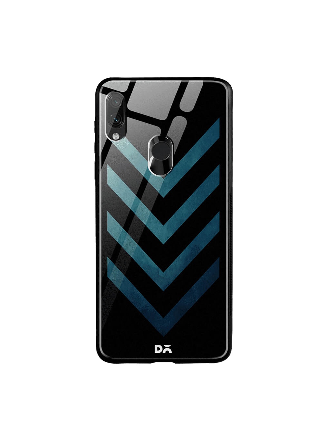 

DailyObjects Black & Blue Xiaomi Redmi Note 7 Pro Glass Case Cover