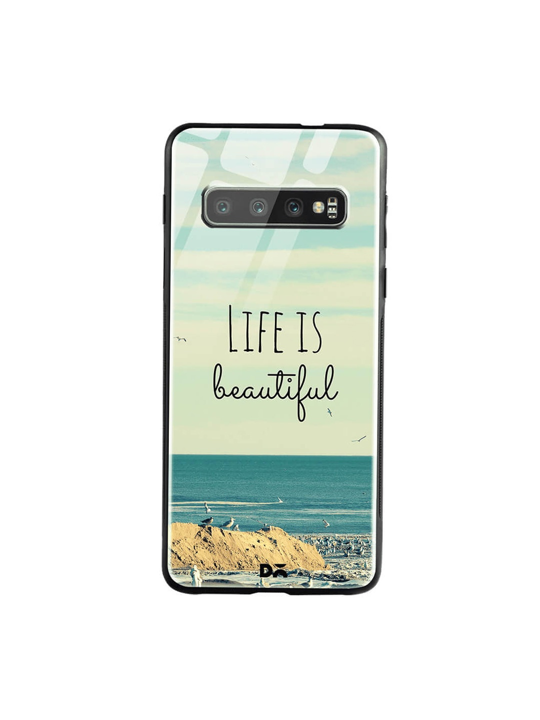 

DailyObjects Blue Samsung Galaxy S10 Plus Glass Case Cover, Multi
