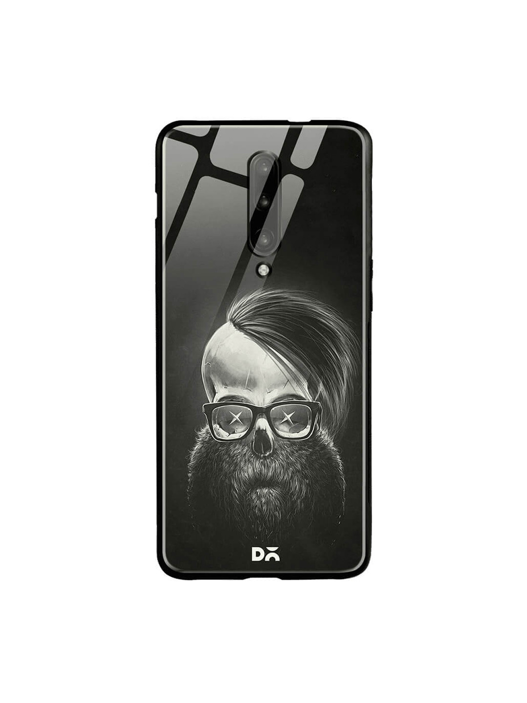 

DailyObjects Black OnePlus 7 Pro Glass Case Cover
