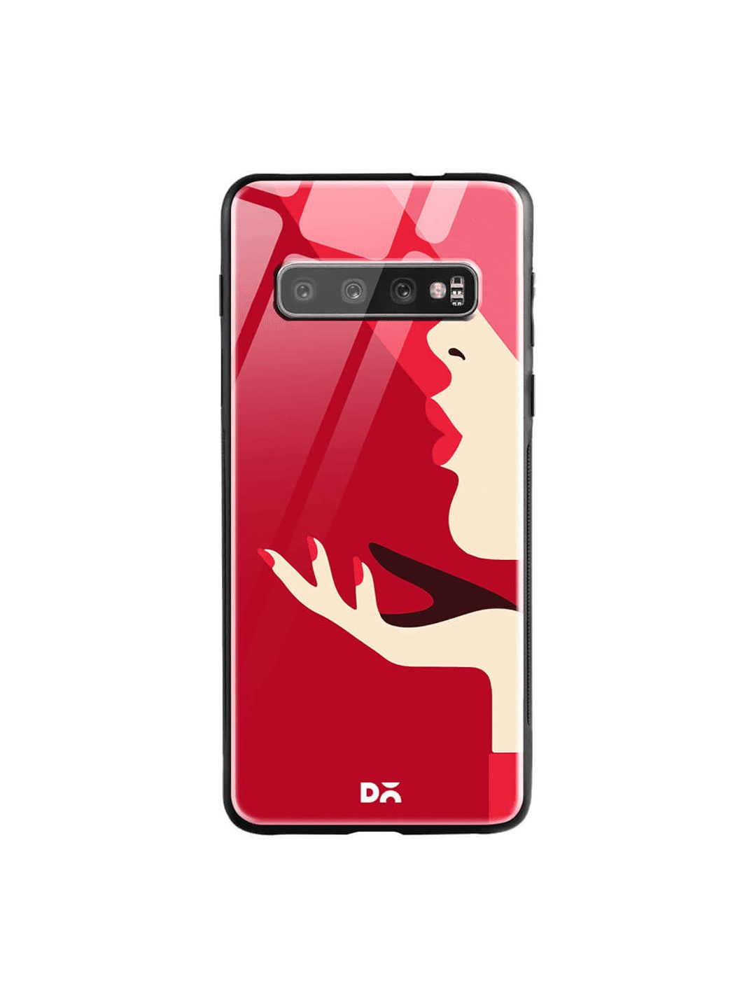 

DailyObjects Red Samsung Galaxy S10 Glass Case Cover