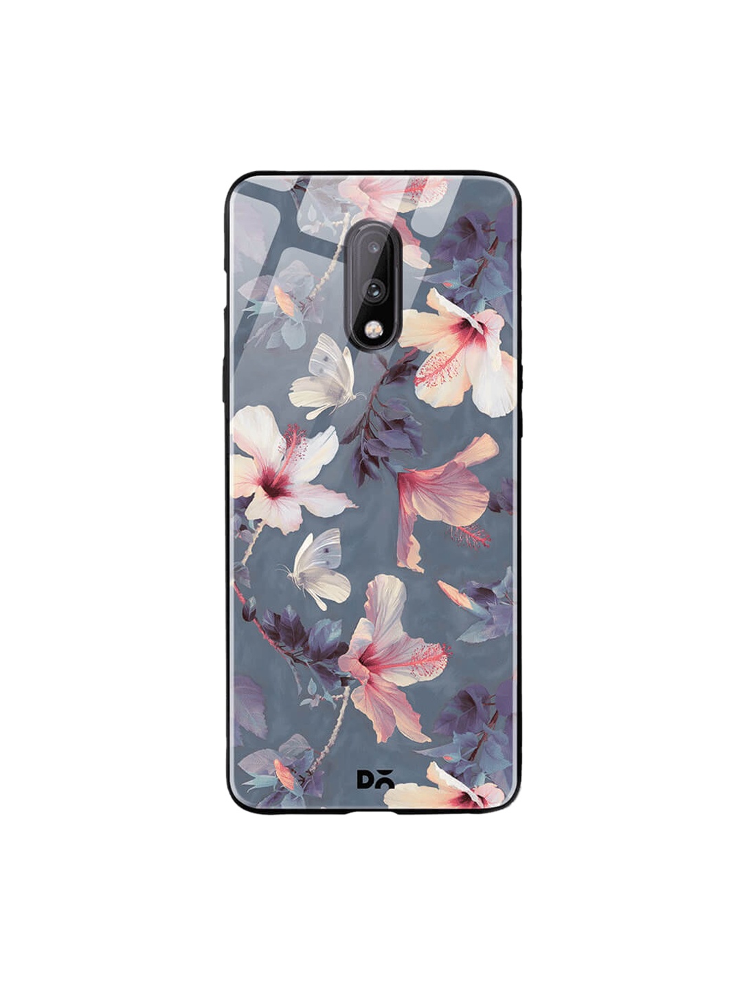 

DailyObjects Grey & Pink OnePlus 7 Glass Case Cover