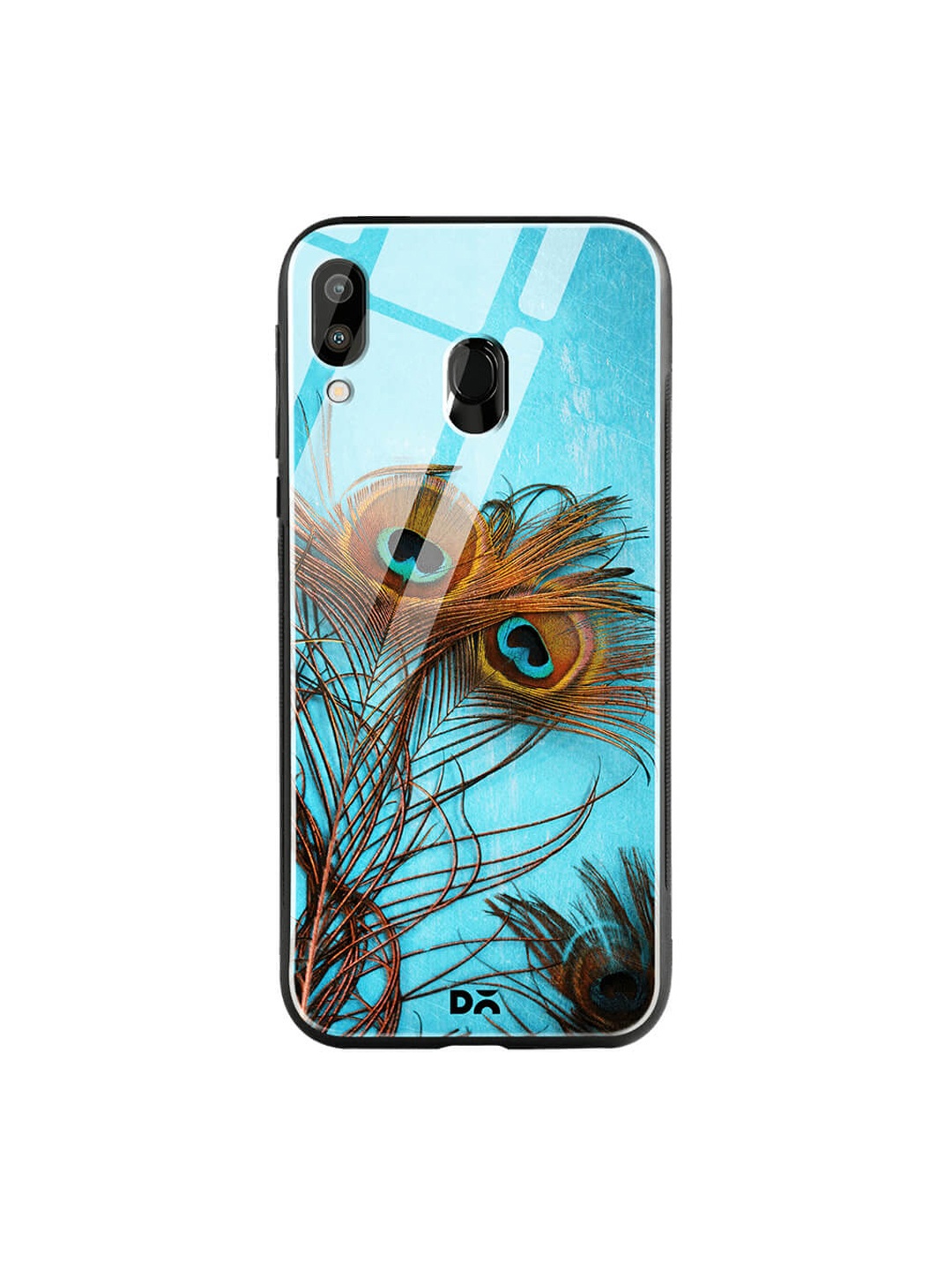 

DailyObjects Blue & Brown Samsung Galaxy M20 Glass Case Cover