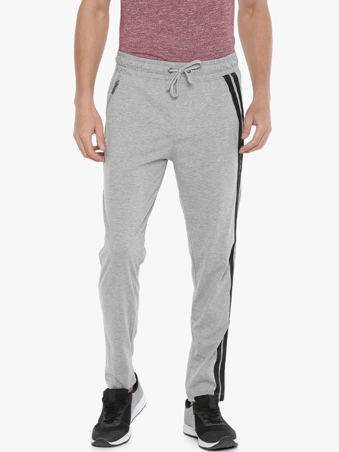 

Force NXT Men Solid Pack of 1 Super Combed Cotton Track Pant, Grey melange