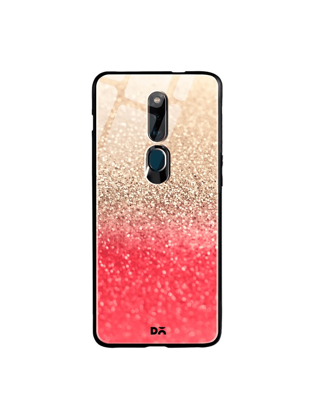 

DailyObjects Gold-Toned & Coral-Coloured Oppo F11 Pro Glass Case Cover