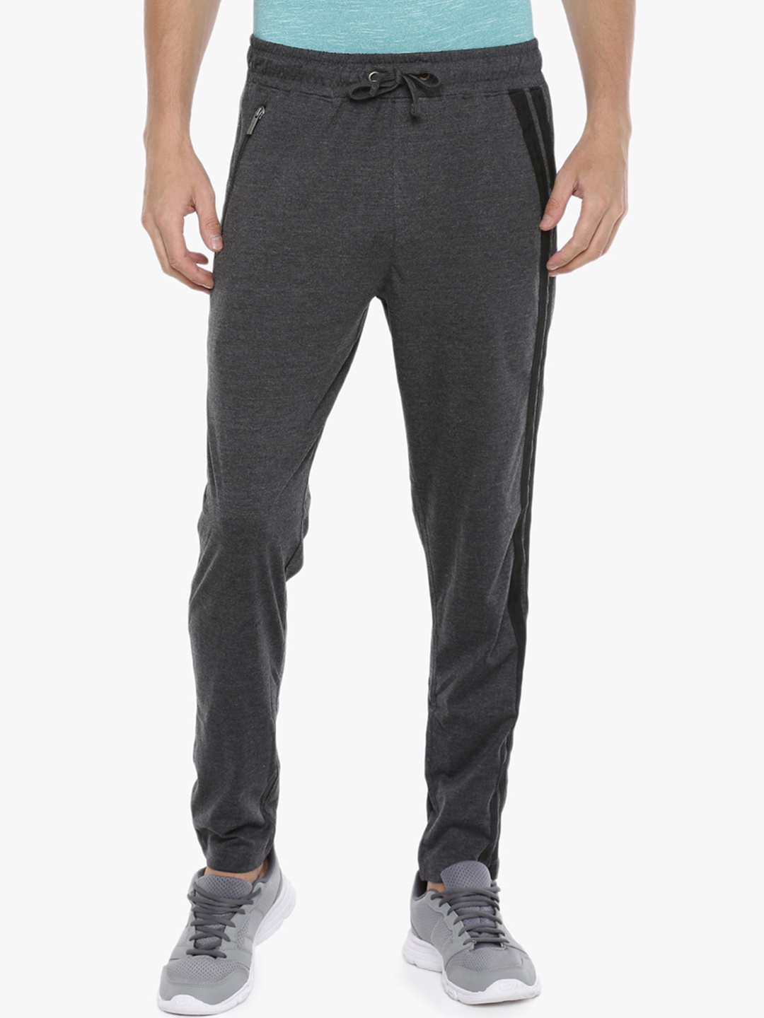 Force NXT Men Solid Pack of 1 Super Combed Cotton Track Pant, Charcoal
