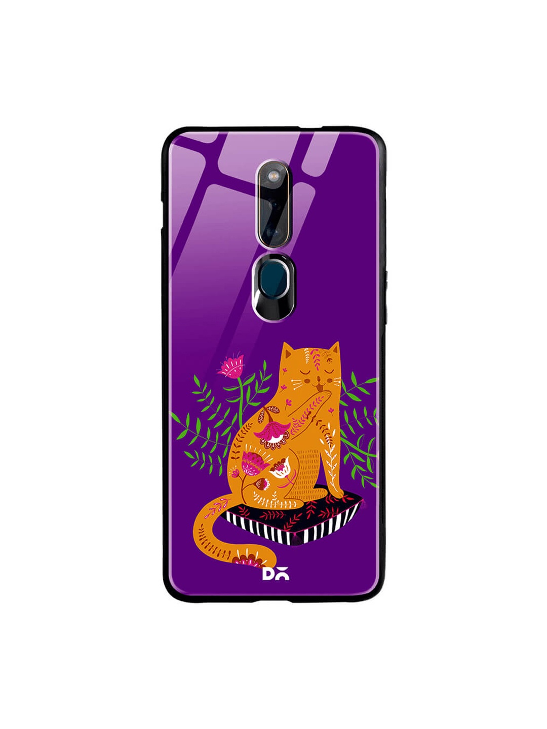

DailyObjects Purple Printed Oppo F11 Pro Glass Case Cover