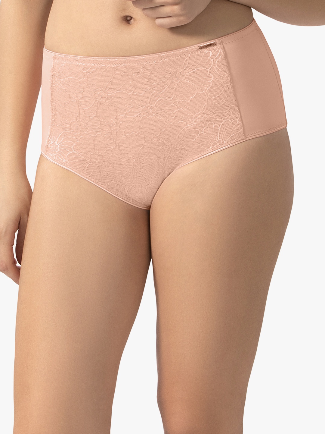 

Amante Women Low Rise Sheer Lace Basic Brief - PAN72001, Pink