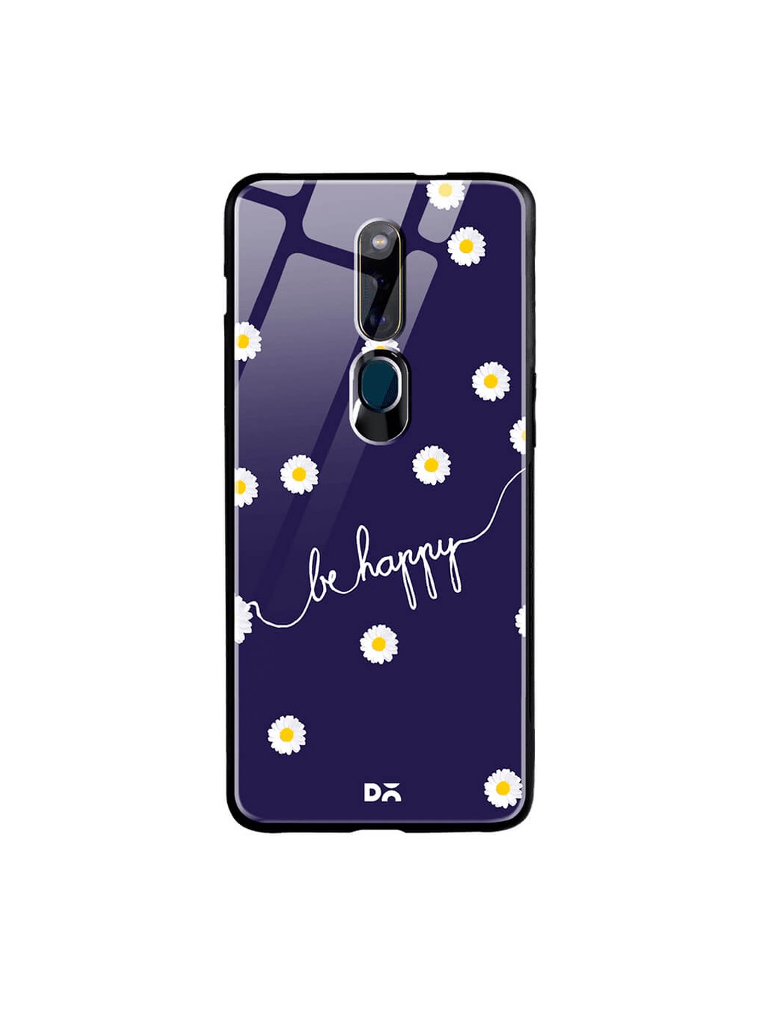 

DailyObjects Blue Printed Oppo F11 Pro Glass Case Cover