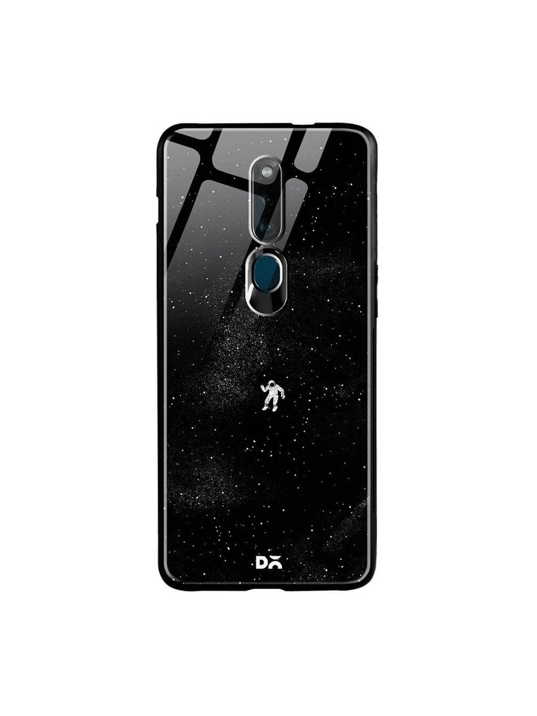 DailyObjects Black Oppo F11 Pro Glass Case Cover