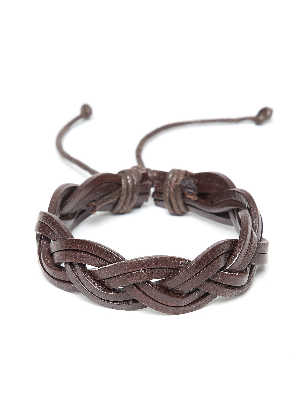 

Alvaro Castagnino Men Brown Leather Wraparound Bracelet