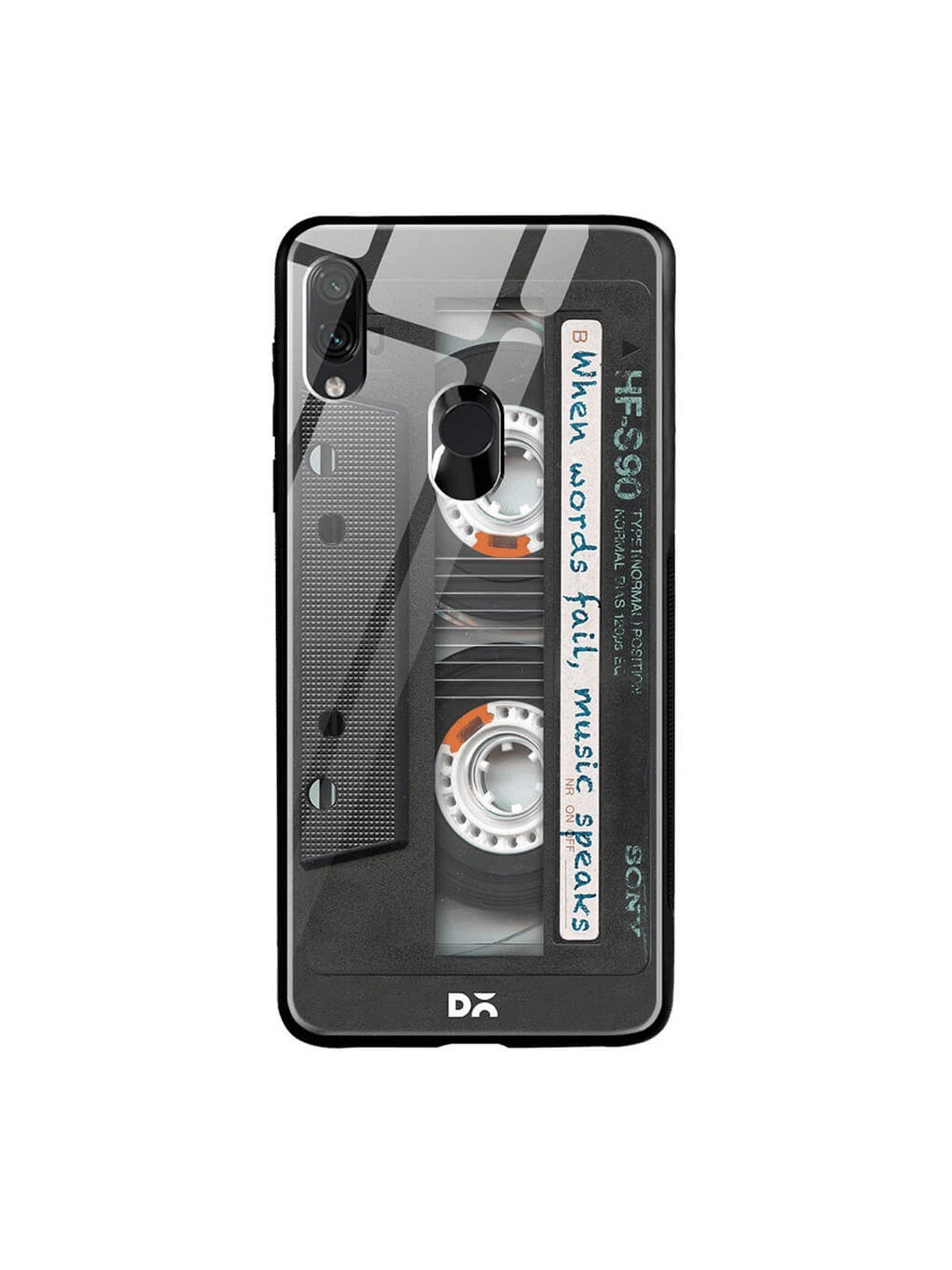 

DailyObjects Black Xiaomi Redmi Note 7 Glass Case Cover