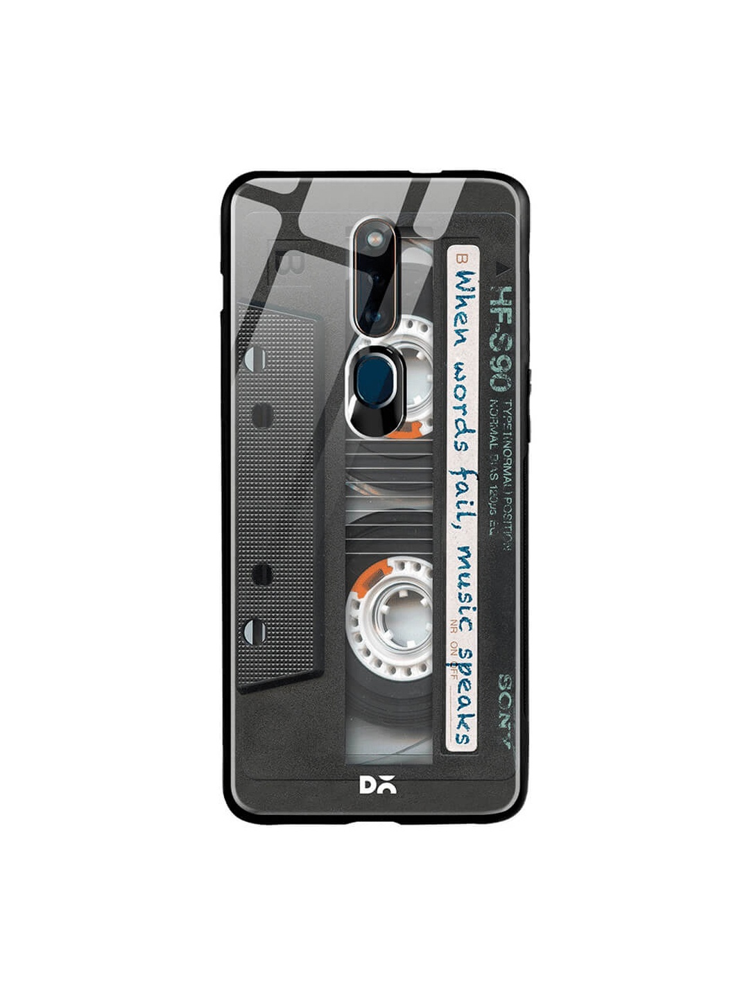 

DailyObjects Black Oppo F11 Pro Glass Case Cover