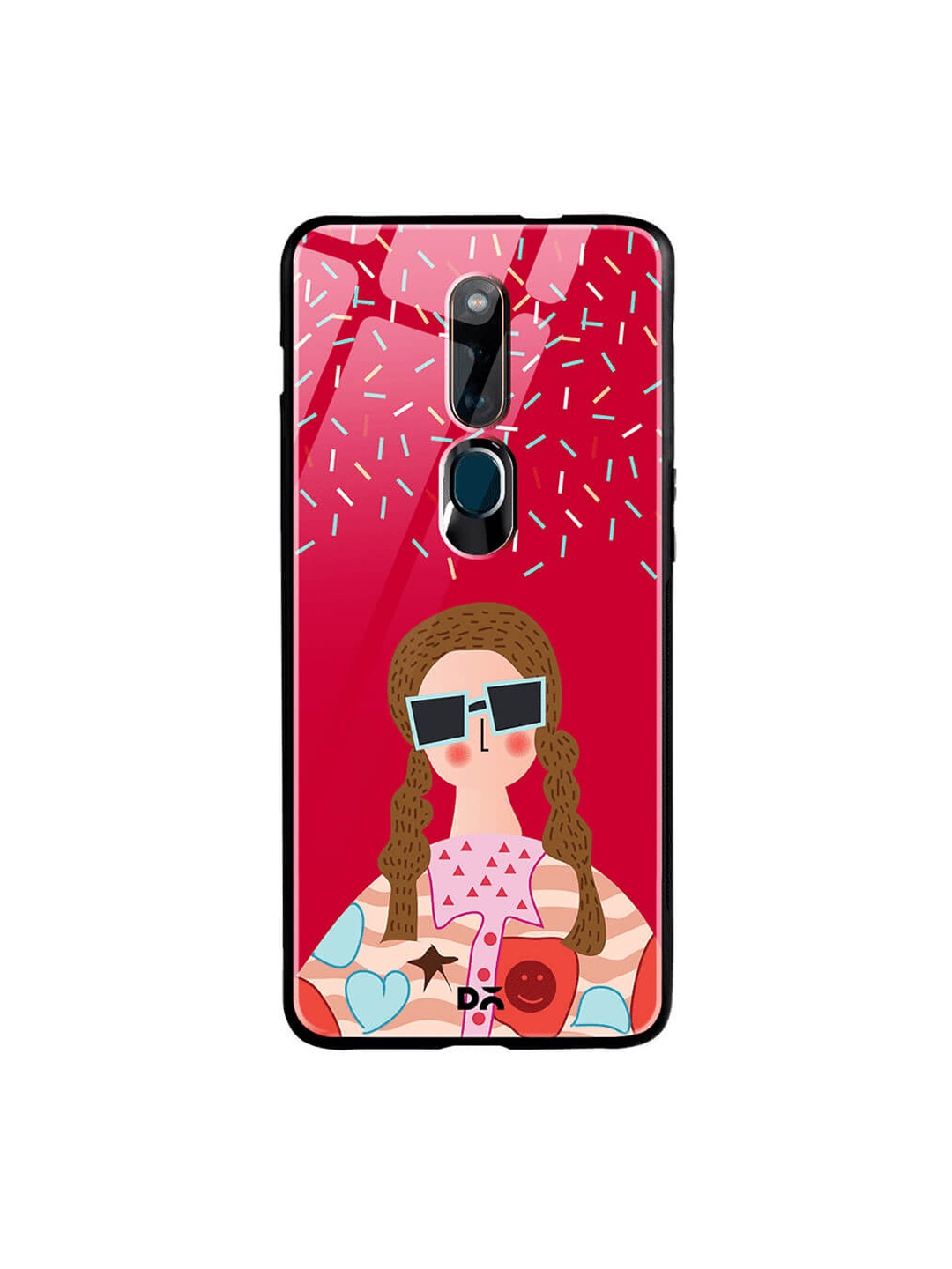 

DailyObjects Multicoloured Printed Oppo F11 Pro Glass Case Cover, Multi