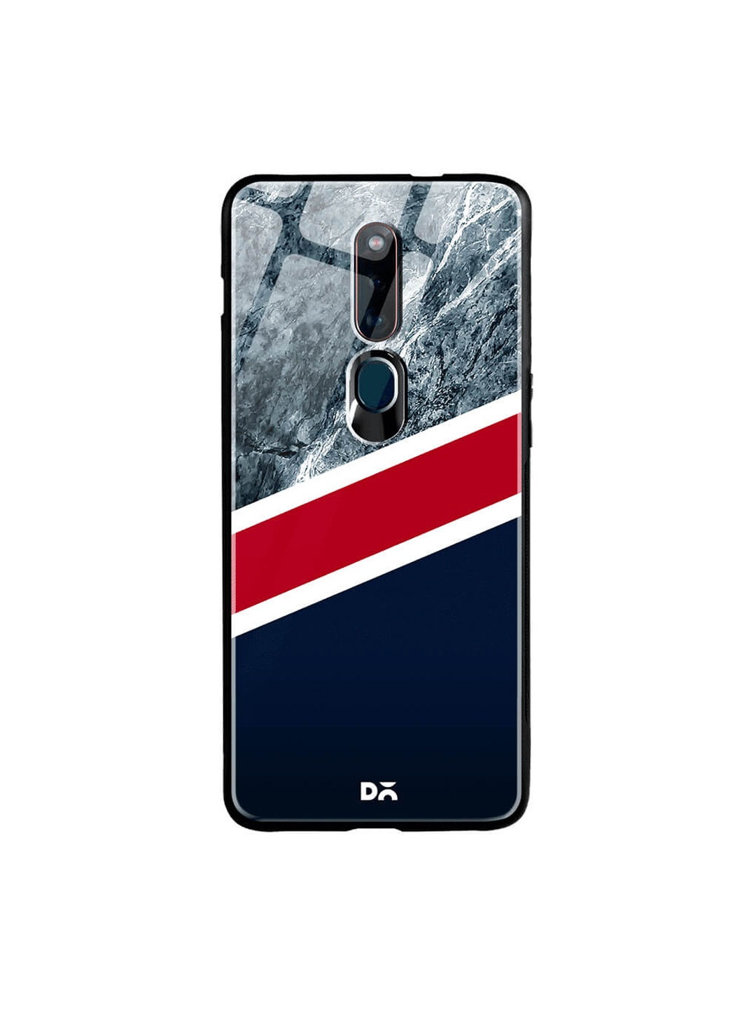 

DailyObjects Multicoloured Marble New England Print Oppo F11 Pro Glass Case, Multi