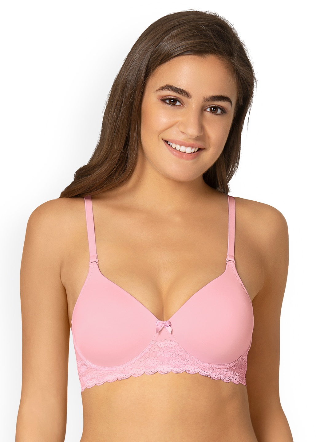 Amante Solid Padded Wirefree Level 1 Push Up Bra 8903129215718, Pink