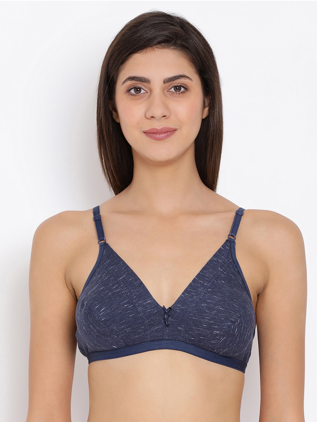 

Clovia Cotton Rich Non-Padded Non-Wired Bra, Blue