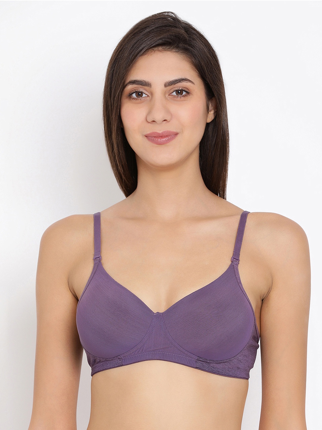 

Clovia Padded Non-Wired T-Shirt Multiway Bra, Purple