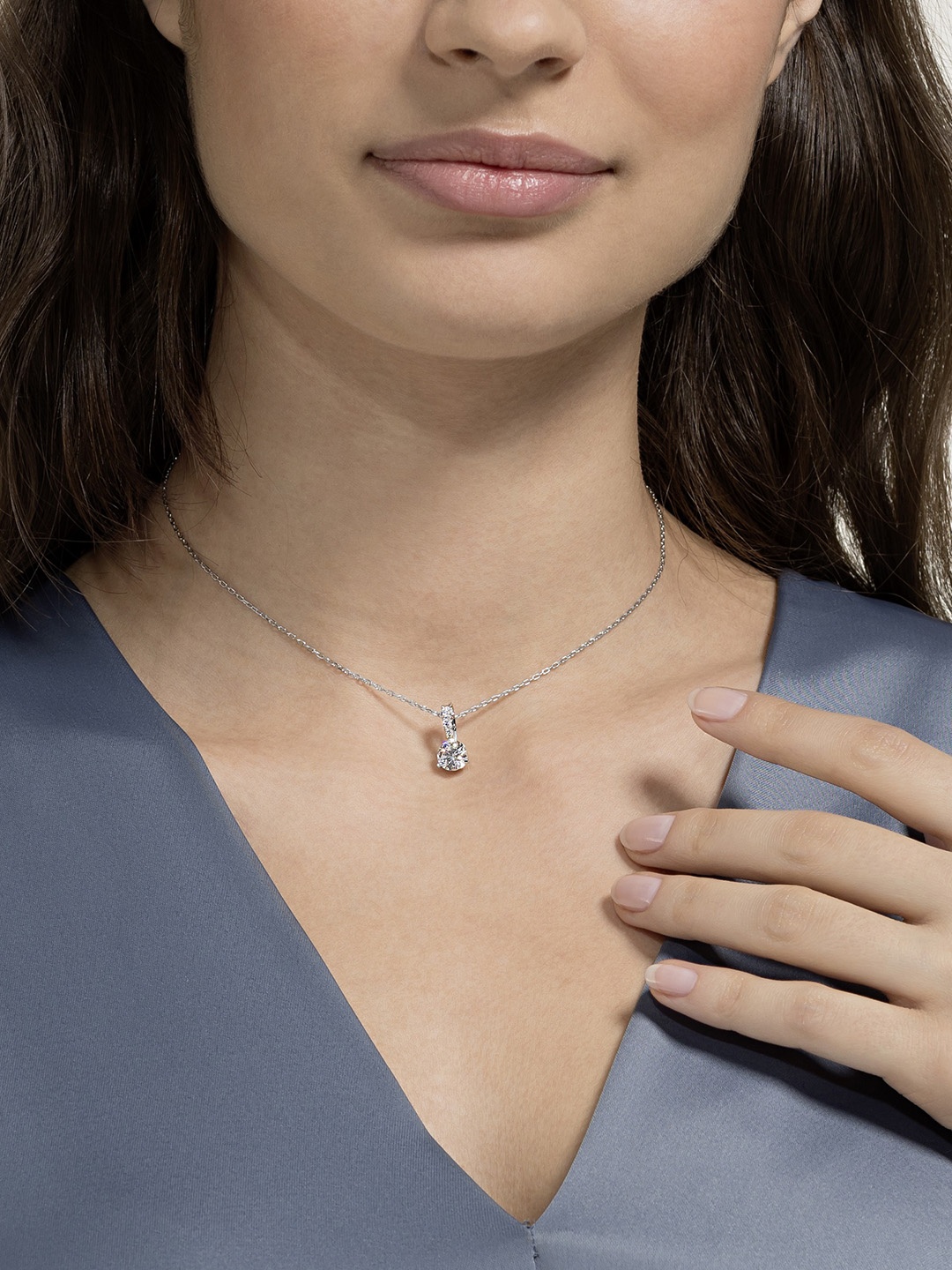 SWAROVSKI Women Solitaire Pendant, White