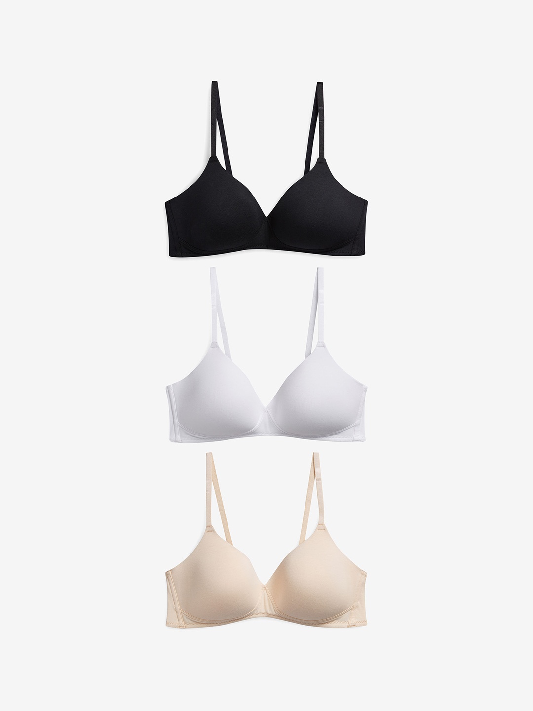 

next Pack of 3 Solid Underwired Lightly Padded T-shirt Bras 5059167747018, White
