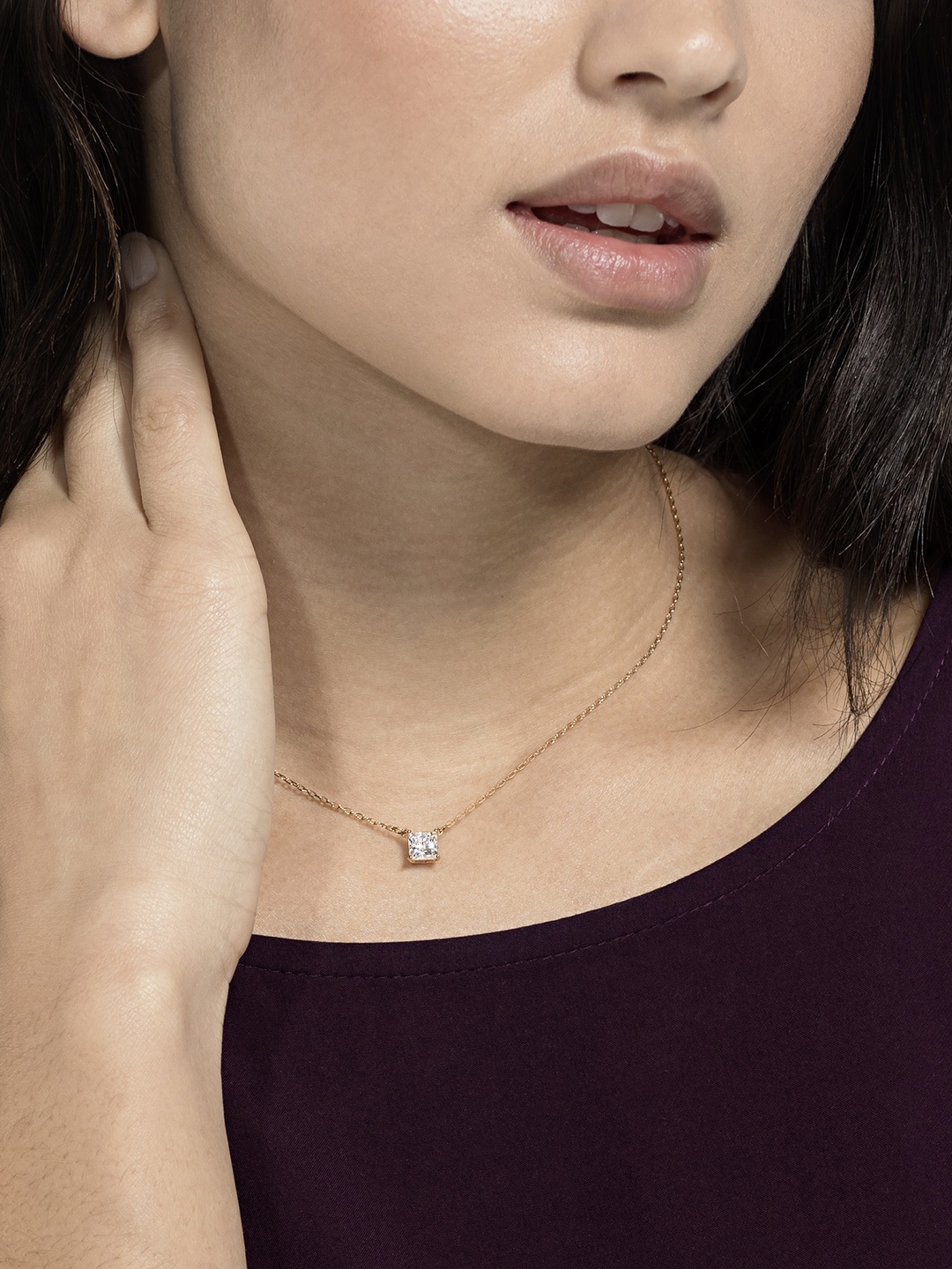 

SWAROVSKI ATTRACT:NECKLACE SQ CZWH/ROS, Rose gold