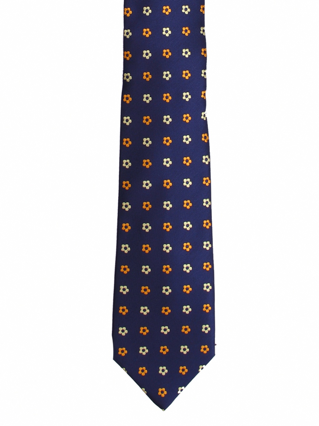 

Tossido Navy Blue Woven Design Broad Tie