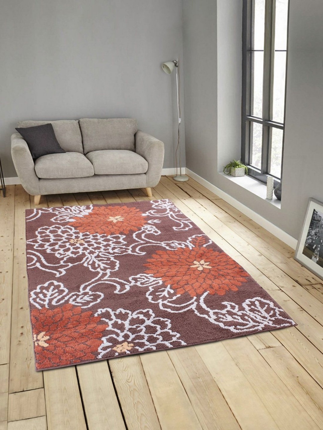 

ROMEE Mauve & Orange Printed Carpet