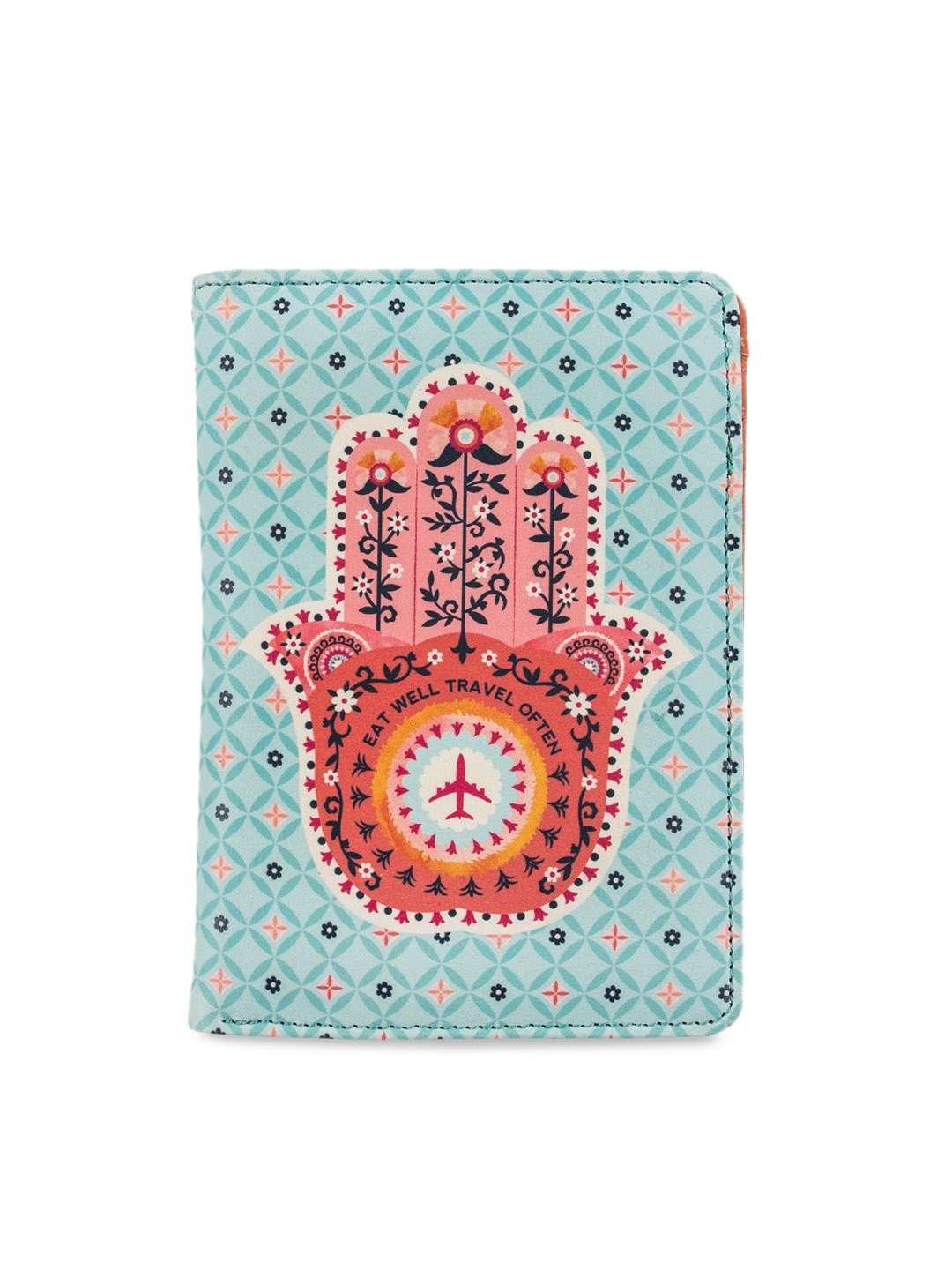 

Chumbak Unisex Blue Printed Passport Holder