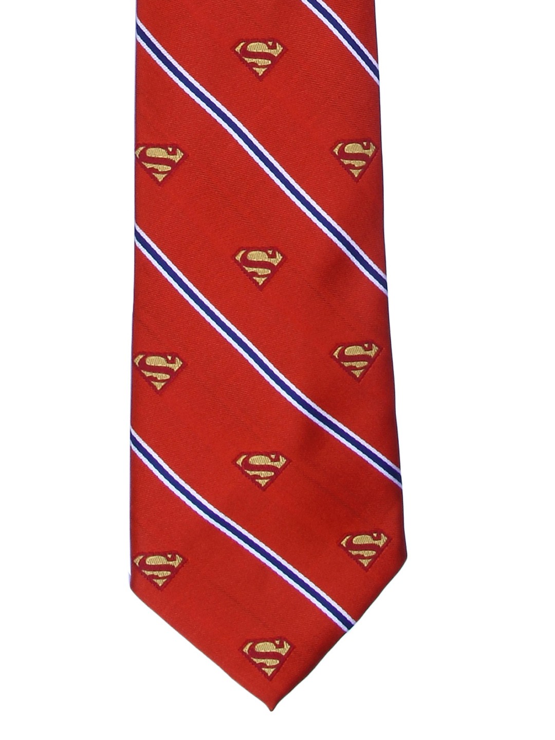 

Tossido Red & White Woven Design Superman Broad Tie