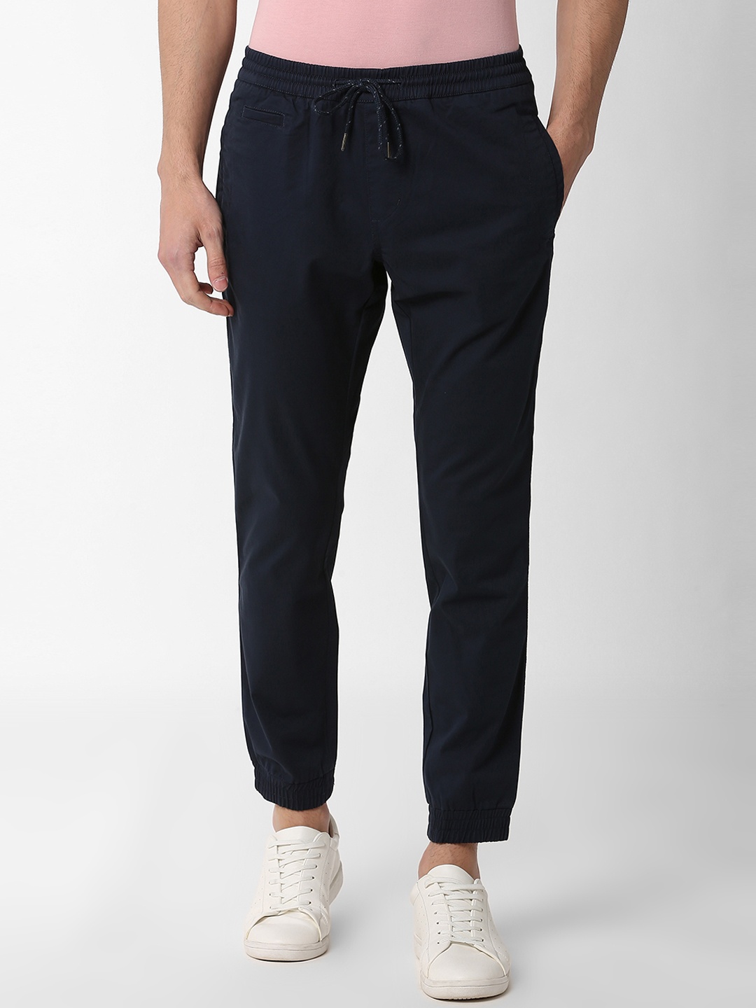 

Peter England Casuals Men Navy Blue Regular Fit Solid Joggers